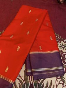 Beautiful Rest Orange Saree with Dark Border