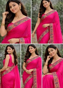 Elegant Pink Saree