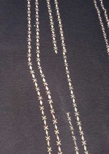 Embroidered Navy Blue/ grey  abaya two in