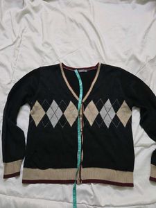 Argyle Knit Cardigan