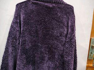 Plush Purple Turtleneck Sweater