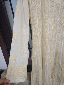 Frock Style Chikenkari Kurta (Price Negotiable)