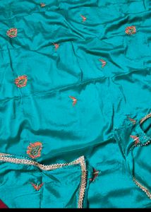 Orange Embroidere unstitched suit ( Free Delivery)