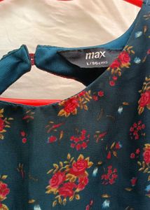 Foral Sleeveless Back Open Dress