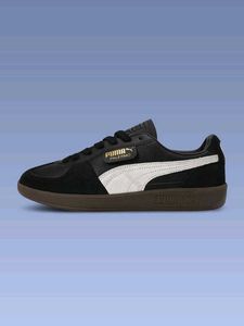 Puma Palermo Unisex Black Leather Sneakers