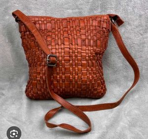 Woven Leather Crossbody Bag