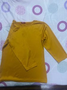 Yellow 3/4 Sleeve Top