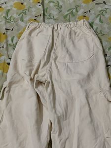 Cream Cargo Pants
