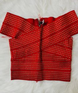 Hot Red Off Shoulder Top