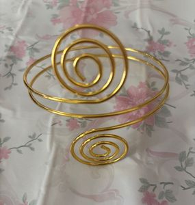 Gold Tone Arm Bracelet (cuff)
