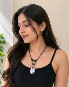 Stylish Beaded Necklace and Earring Set