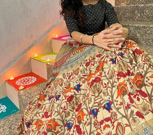Floral Print Ethnic Skirt