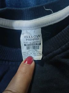 Yellow Hippo Sweatshirt With Jeans