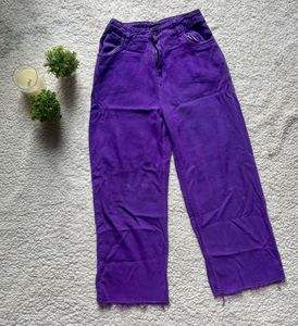Vibrant Purple Cropped Jeans