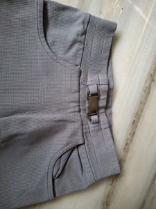 Combo Of Two: Grey Coloured Pants And Jean's Short