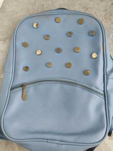 Light Blue Studded Backpack