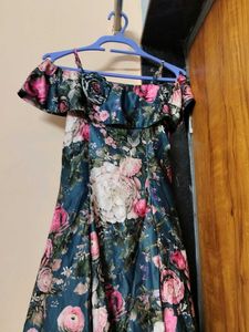 Floral Off-Shoulder Dress long