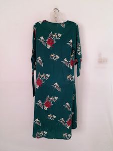 Green Floral Printed Dress (Women's)