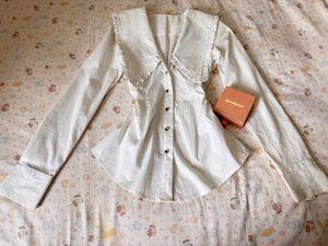 Classic White Striped Button-Up Shirt