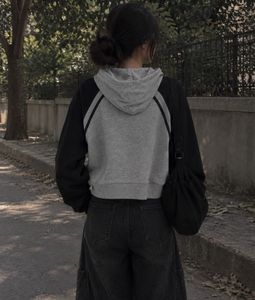 Trendy Two-Tone Hoodie oversized