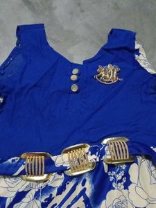 Cute Blue Floral Dress