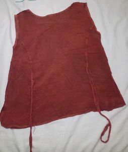 Embroidered Sleeveless Kurta Top
