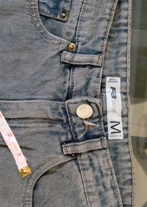 Grey Denim Shorts.