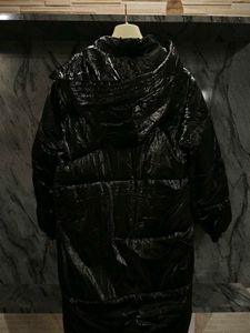 Shiny Black Puffer Coat