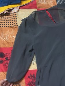 Elegant Grey Bow Blouse top