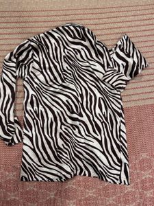 satin zebra shirt