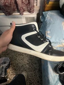 black high top sneakers