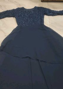 Elegant Teal Blue Gown