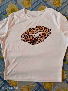 White Leopard Lips T-Shirt