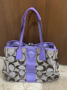 Coach Authentic Monogram Shoulder Bag