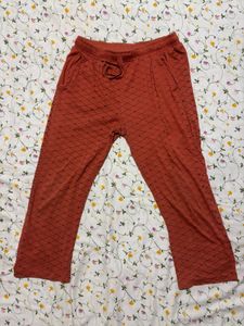 Rust Orange Printed Lounge Pants