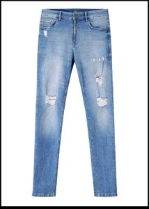 Distressed Blue Denim Jeans Westside