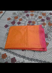 Elegant Orange Saree Combo