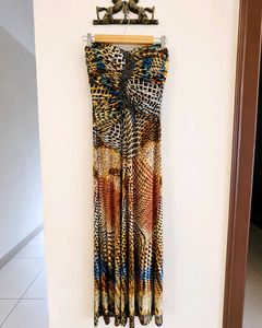 Boho Strapless Maxi Dress
