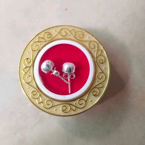 92.5 silver Elegant Fresh Water Pearl Stud Earring