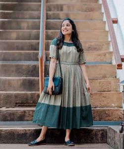 Elegant Striped Kurta Dress - All size