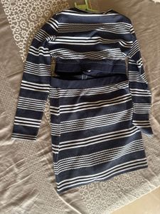 Striped Midi with side cut