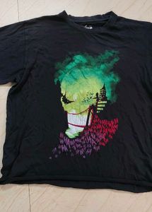 Men's Black Graphic Joker T-Shirt
