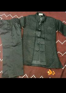 3-4 year boy Elegant Black Ethnic Kurta Set