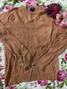 Human Woman Peach Knit Sweater