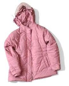 Pink Puffer Jacket with Hood