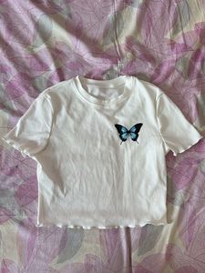 Butterfly Graphic Crop Top