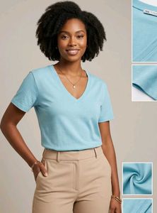 zara  V-Neck T-Shirt