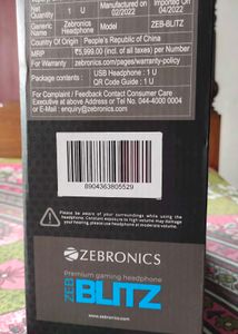 ZEBRONICS Blitz Over Ear Gaming Headphones..🎧🎶