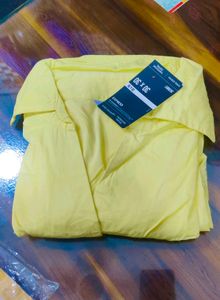Bright Yellow Button-Up Blouse