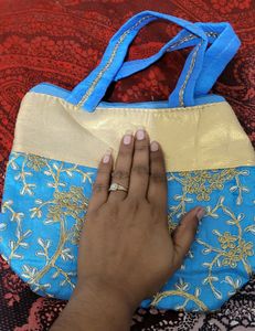 Light Blue Hand Bag Small